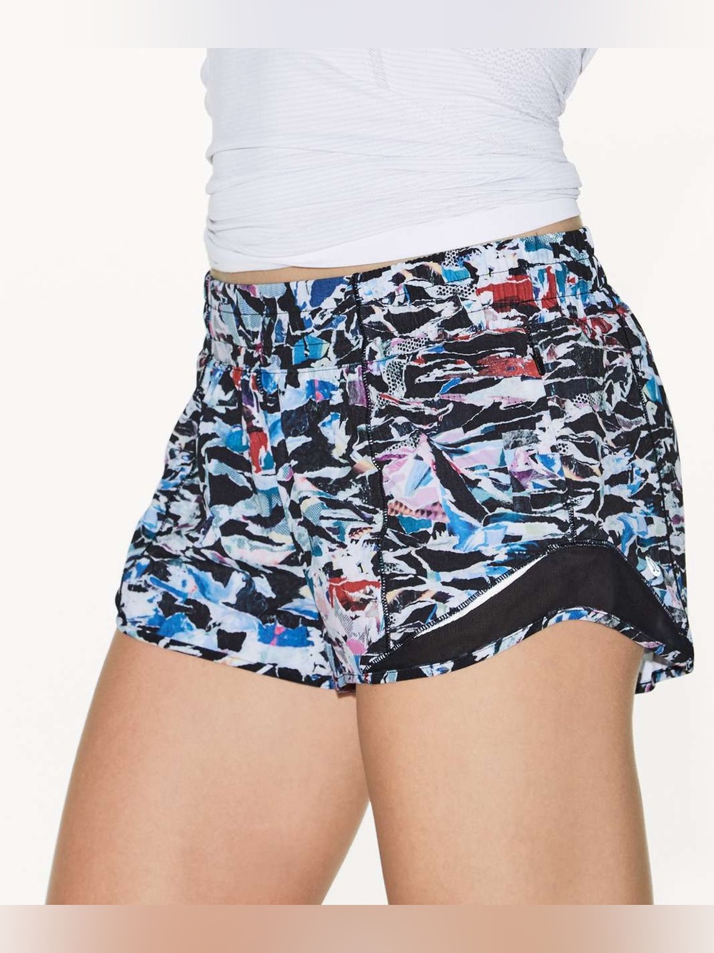Lululemon Hotty Hot shorts culture clash multi black running activewear gym 10